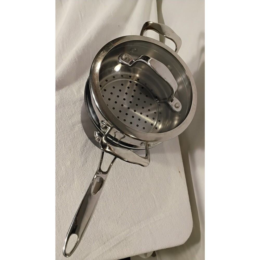 Food Network 3 Qt. Hard-anodized Aluminum Pot Stainless Steamer Insert, Tempered